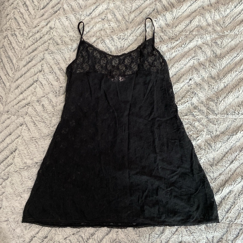 Victoria's Secret Black Floral Lace Dress